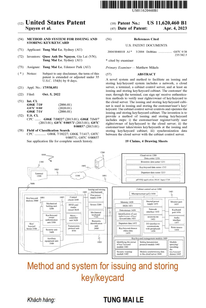Method and system for issuing and storing key/keycard