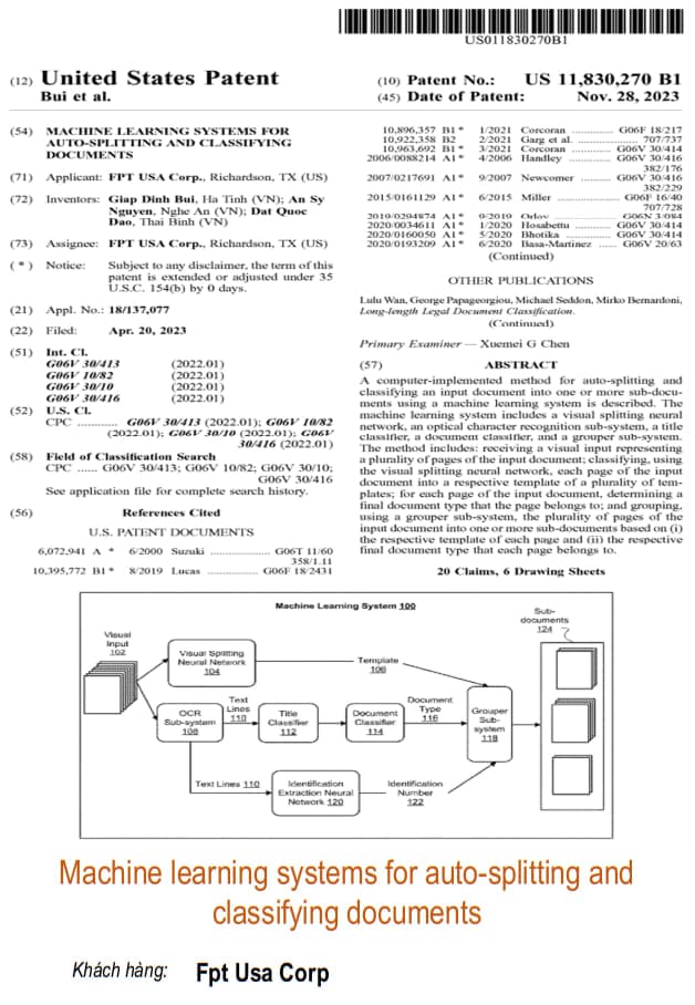 Machine learning systems for auto-splitting and classifying documents