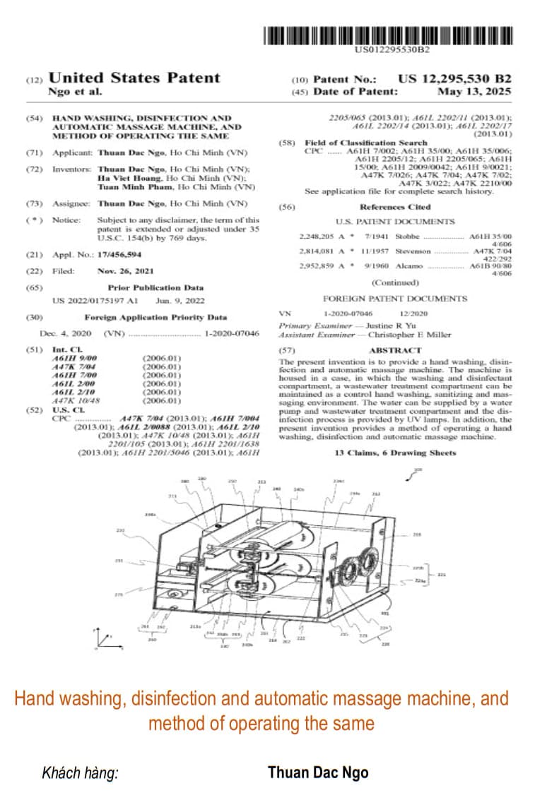 Hand washing, disinfection and automatic massage machine, and method of operating the same