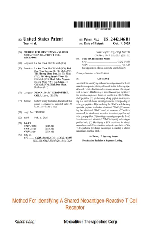 Method For Identifying A Shared Neoantigen-Reactive T Cell Receptor