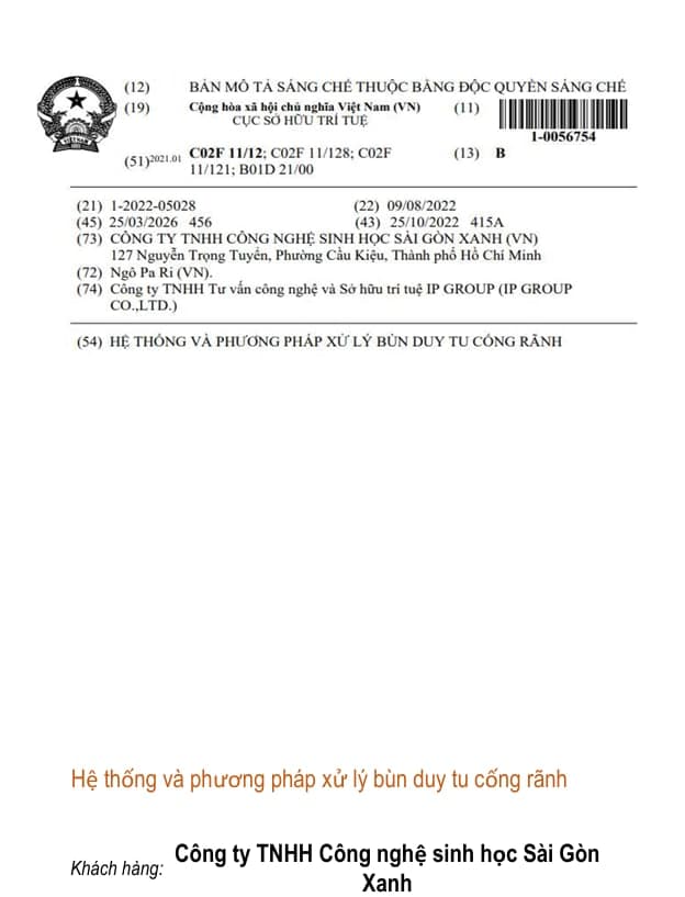 Hệ thống và phương pháp xử lý bùn duy tu cống rãnh